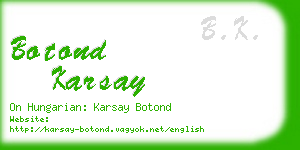 botond karsay business card